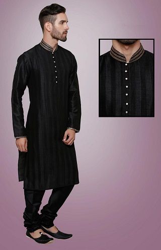 black kurta for men