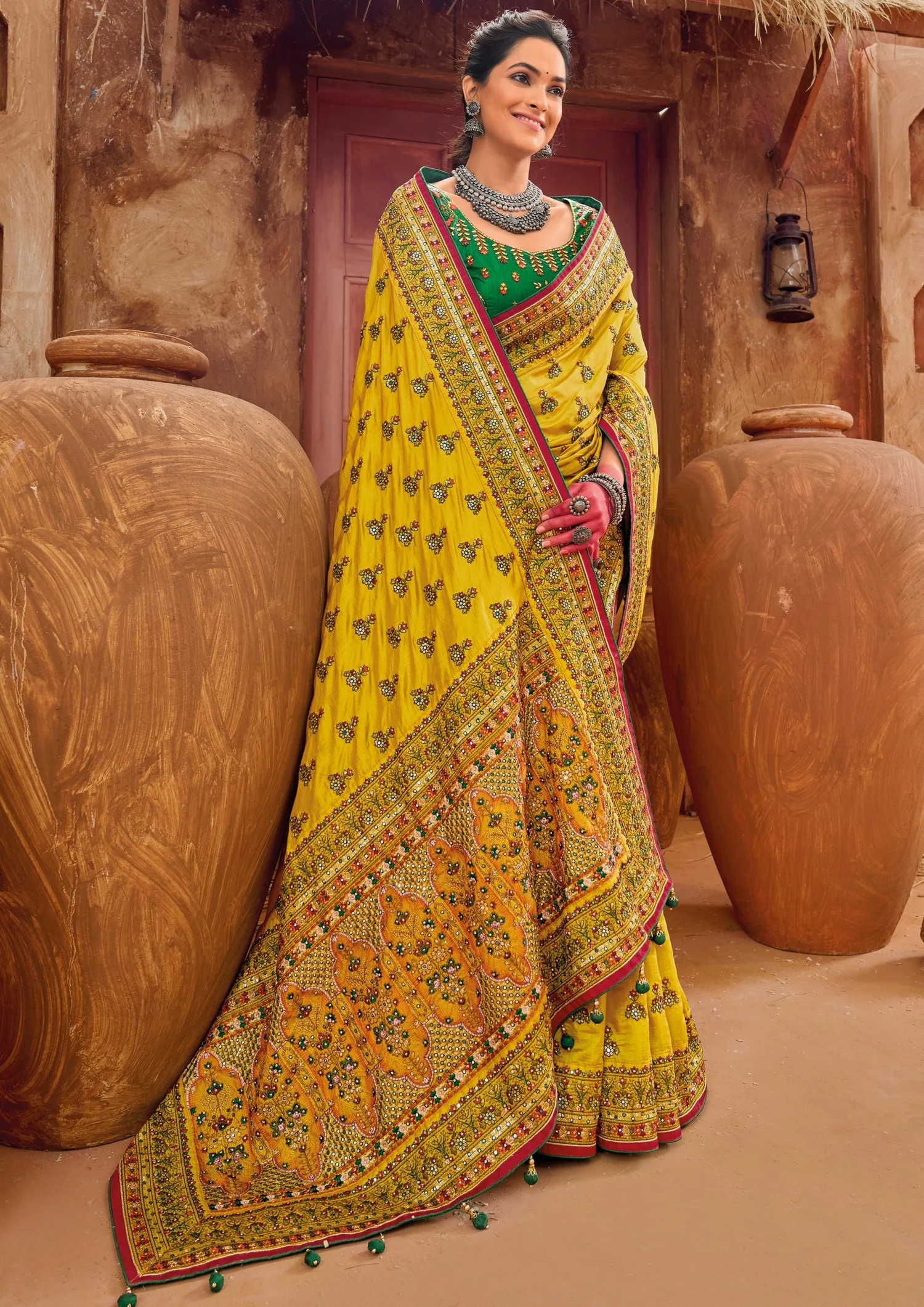 gujarati embroidery sarees