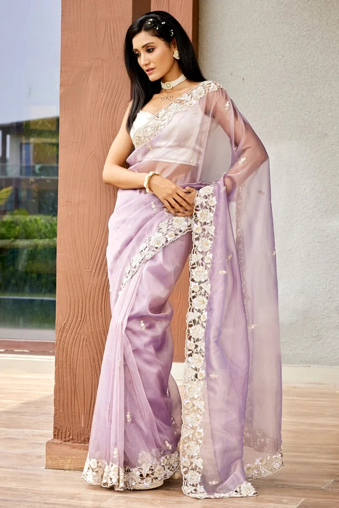 cut work sarees