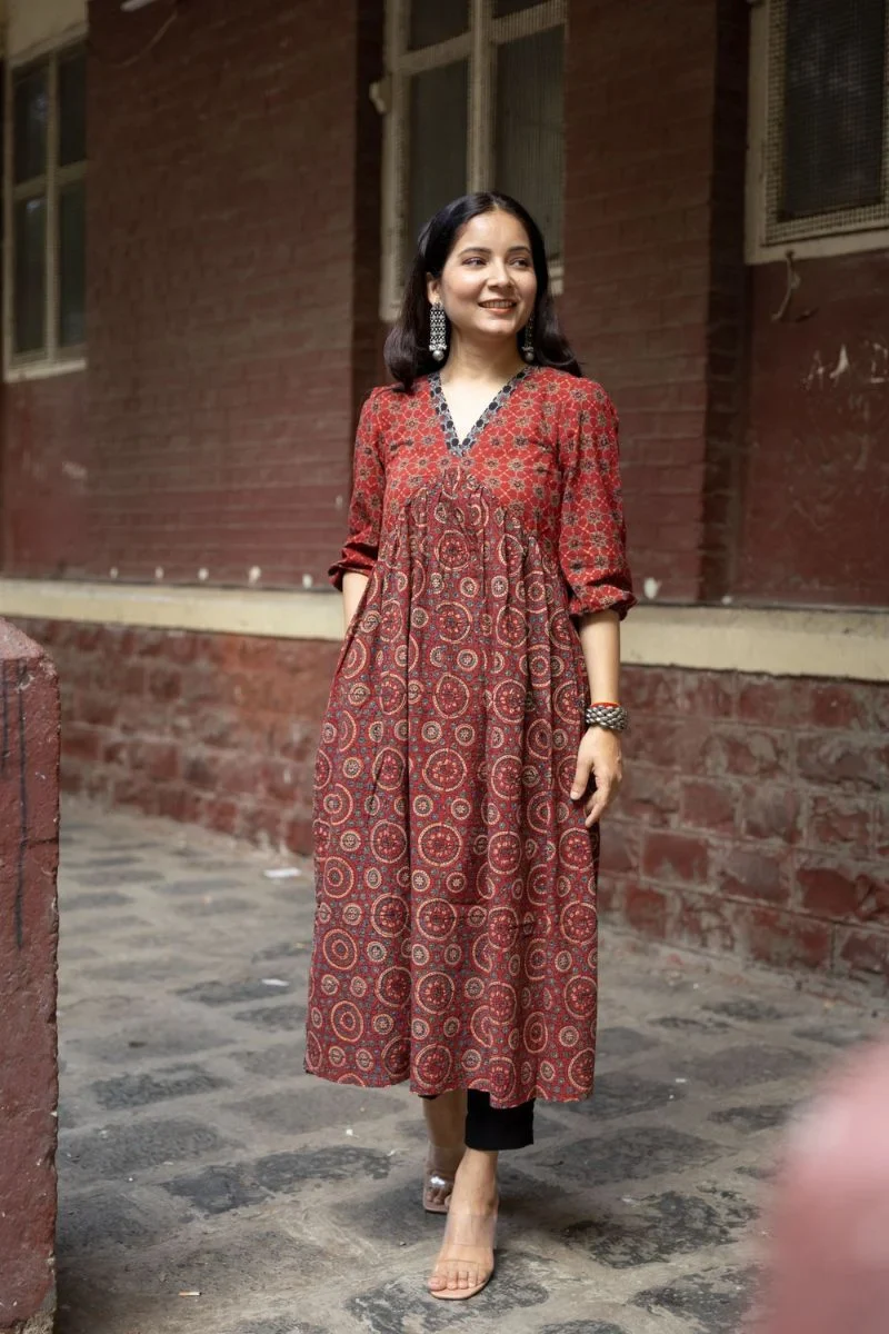 ajrakh kurta