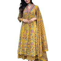 anarkali chikankari kurti